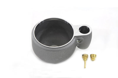 Linkert Carburetor Float Bowl with Alloy Finish - V-Twin Mfg.