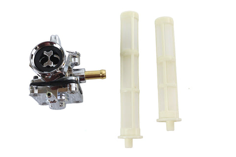 Vacuum Petcock Fuel Valve Chrome - V-Twin Mfg.