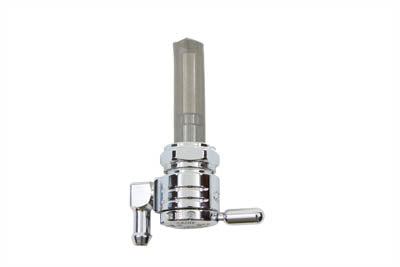 Chrome Sifton Ball Petcock with Downward Outlet and Nut - V-Twin Mfg.