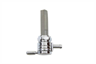 Chrome Sifton Ball Petcock with Straight Outlet and Nut - V-Twin Mfg.