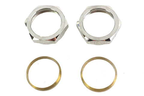 Nickel Plated Intake Manifold Nut and Seal Kit - V-Twin Mfg.