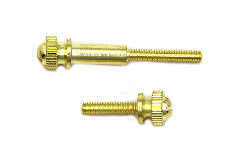 OKO Shorty Carburetor Adjuster Screw Set Brass - V-Twin Mfg.