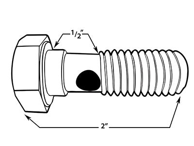 XL EFI Breather Bolt Set 2 inch - V-Twin Mfg.