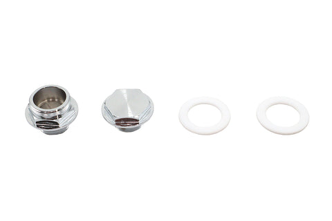 Petcock Adapter Set Chrome - V-Twin Mfg.