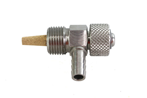 Stainless Steel 90° Rotary Petcock 3/8 inch - V-Twin Mfg.