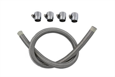 Braided Fuel Line Kit Stainless Steel - V-Twin Mfg.