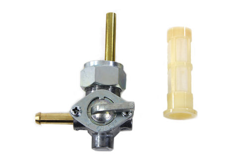 Alloy Petcock with Nut and 90° Left Outlet - V-Twin Mfg.
