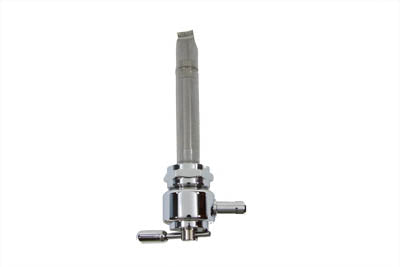 Pingel Metric Smooth Petcock Left Spigot with Nut Chrome - V-Twin Mfg.