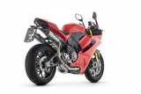 Arrow  Ducati Panigale V2/V2s E5+ 2025 Rh/Lh Round Sil Titanium Silencers + Stainless Steel Link Pipe 77504pr