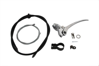 Spring Fork Cable and Handle Assembly Polished - V-Twin Mfg.