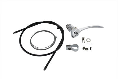 Spring Fork Cable and Handle Assembly Chrome - V-Twin Mfg.
