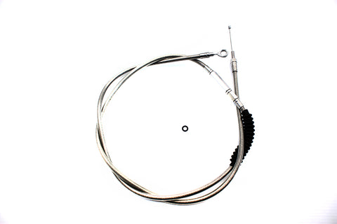 75.25 inch Braided Stainless Steel Clutch Cable - V-Twin Mfg.