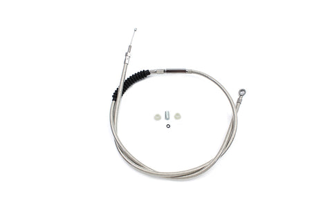 65.69 inch Braided Stainless Steel Clutch Cable - V-Twin Mfg.