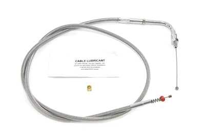 38 inch Stainless Steel Idle Cable - V-Twin Mfg.