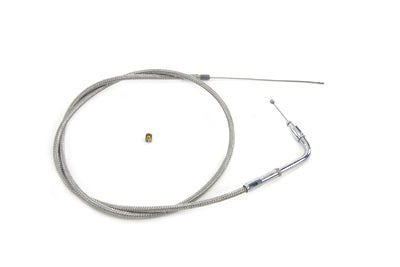 38 inch Braided Stainless Steel Idle Cable - V-Twin Mfg.