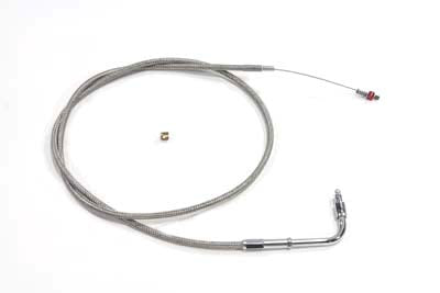 39 inch Braided Stainless Steel Idle Cable - V-Twin Mfg.