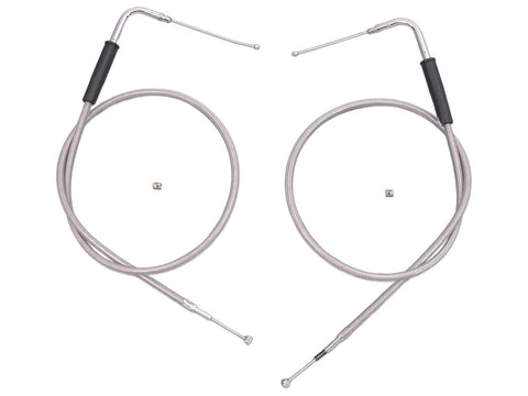 30-1/2 inch Stainless Steel Throttle and Idle Cable Set - V-Twin Mfg.