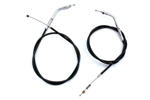 Black Throttle and Idle Cable Set with 36.81 inch Casing - V-Twin Mfg.