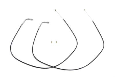41.50 inch Black Throttle and Idle Cable Set - V-Twin Mfg.