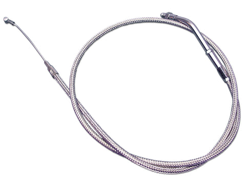Braided Stainless Steel Idle Cable with 35.875 inch Casing - V-Twin Mfg.