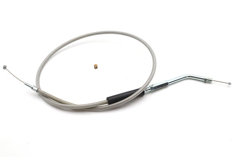 Braided Stainless Steel Throttle Cable with 36.375 inch Casi - V-Twin Mfg.