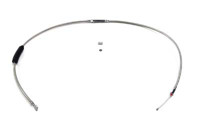 64.57 inch Braided Stainless Steel Clutch Cable - V-Twin Mfg.