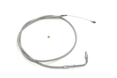 43.25 inch Braided Stainless Steel Idle Cable - V-Twin Mfg.