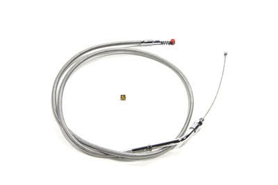 36.625 inch Stainless Steel Idle Cable - V-Twin Mfg.
