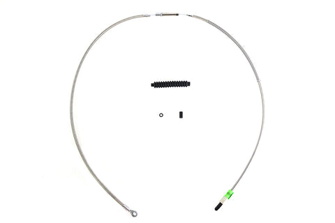 71.375 inch Braided Stainless Steel Clutch Cable - V-Twin Mfg.