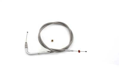 Braided Stainless Steel Throttle Cable with 38 inch Casing - V-Twin Mfg.
