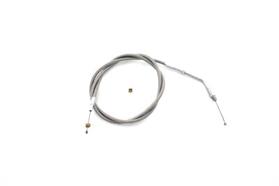 Braided Stainless Steel Throttle Cable with 38 inch Casing - V-Twin Mfg.