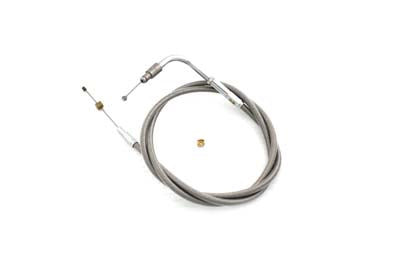 Braided Stainless Steel Throttle Cable with 42 inch Casing - V-Twin Mfg.