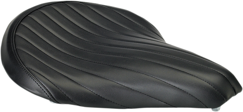 BILTWELL Solo Seat - Black - Tuck-'n'-Roll - Black 4001-105