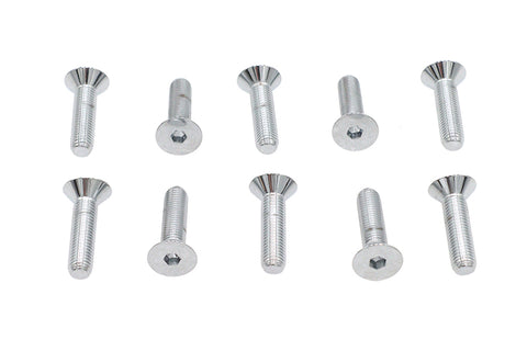 Allen Flat Head Screws Chrome 5/16 inch x 1-1/4 inch - V-Twin Mfg.
