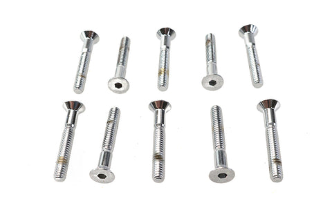 Allen Flat Head Screws Chrome 1/4 inch-20 x 1-3/4 inch - V-Twin Mfg.
