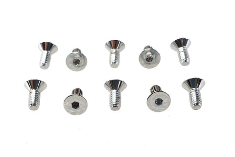 Allen Flat Head Screws Chrome 5/16 inch x 3/4 inch - V-Twin Mfg.