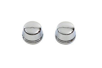 Chrome Front Axle Cap Cover Set, Cap Style - V-Twin Mfg.