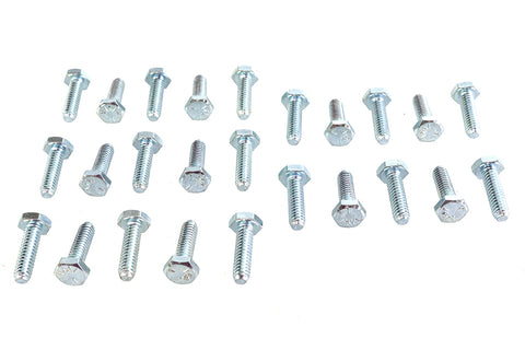 Hex Cap Bolts Zinc 1/4 inch X 7/8 inch - V-Twin Mfg.