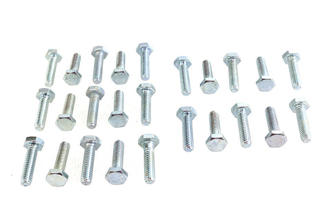 Hex Cap Bolts Zinc 1/4 inch-20 x 1 inch - V-Twin Mfg.
