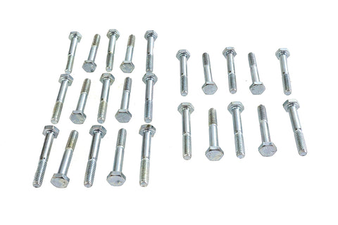Hex Cap Bolts Zinc 1/4 inch X 1-3/4 inch - V-Twin Mfg.
