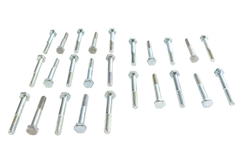 Hex Cap Bolts Zinc 1/4 inch X 2 inch - V-Twin Mfg.