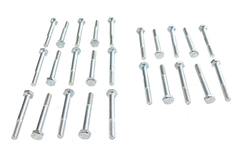 Hex Cap Bolts Zinc 1/4 inch X 2-1/4 inch - V-Twin Mfg.