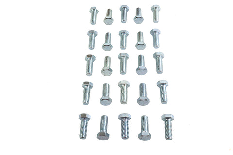 Hex Cap Bolts Zinc 3/8 inch x 1 inch - V-Twin Mfg.
