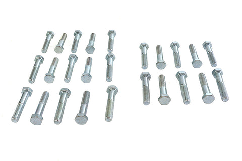 Hex Cap Bolts Zinc 3/8 inch x 2 inch - V-Twin Mfg.