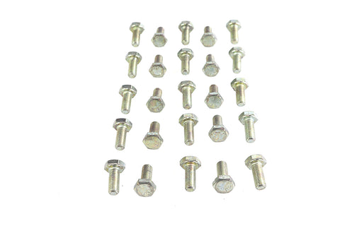Hex Cap Bolts Zinc 1/4 inch x 5/8 inch - V-Twin Mfg.