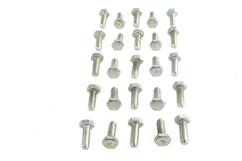 Hex Cap Bolts Zinc 1/4 inch x 3/4 inch - V-Twin Mfg.