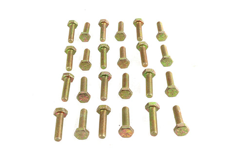 Hex Cap Bolts Zinc 1/4 inch x 1 inch - V-Twin Mfg.