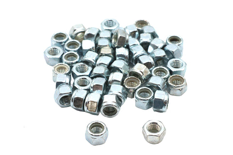 Zinc Hex Nuts 5/16 inch-24 Nyloc - V-Twin Mfg.