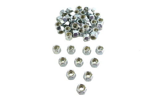 Zinc Hex Nuts 3/8 inch-16 Nyloc - V-Twin Mfg.