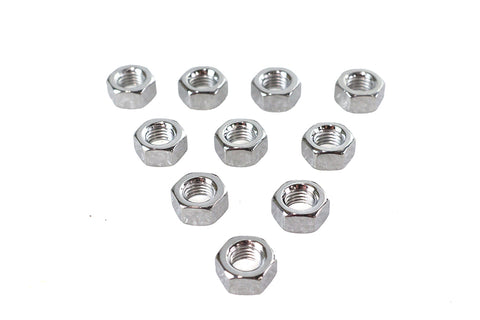 Chrome Hex Nuts 5/16 inch-24 - V-Twin Mfg.